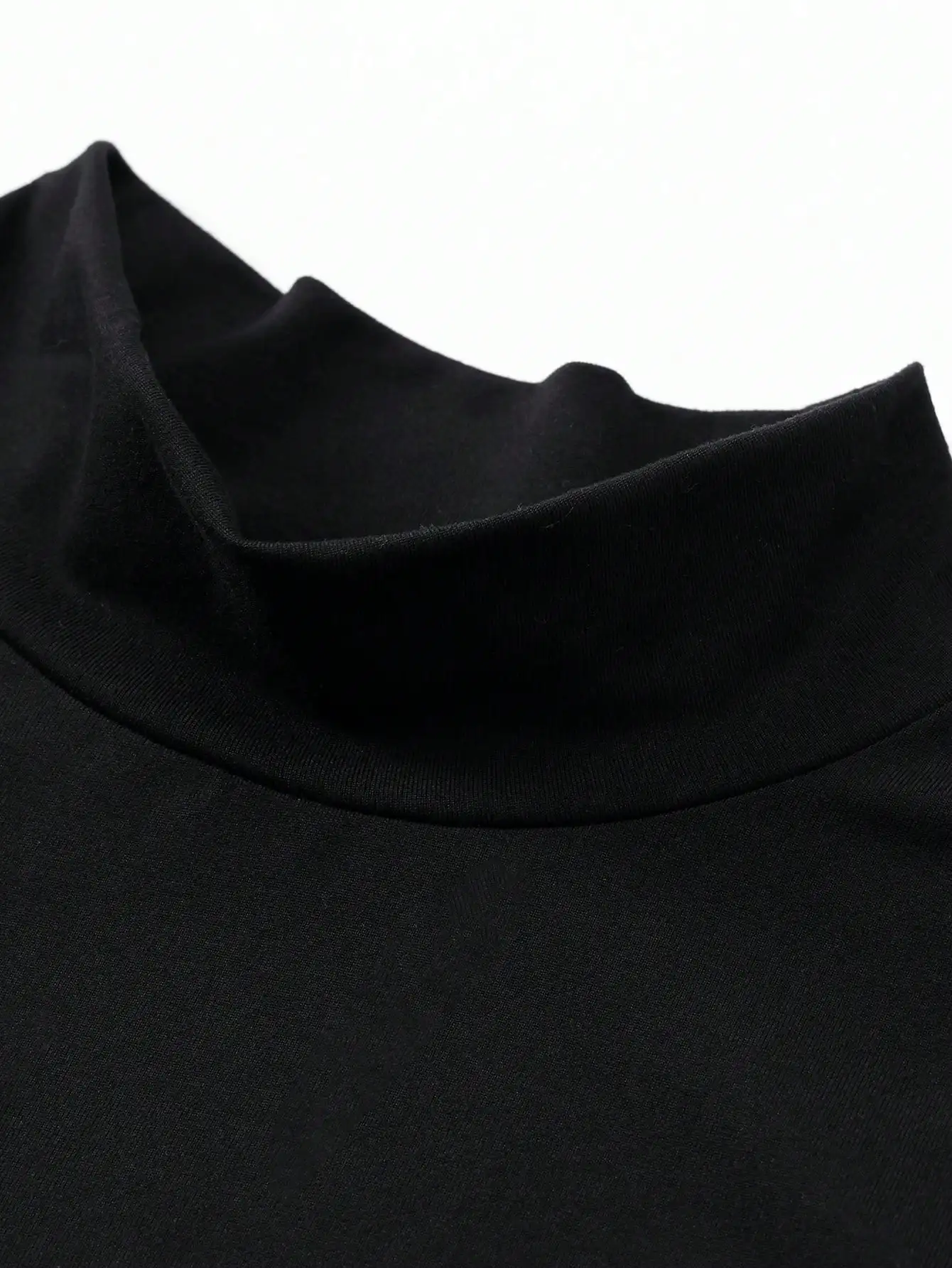 Women's Long Dress With Ruched High Neck, Slimming Elegant Twist Design, Long Sleeve Casual - Image 5